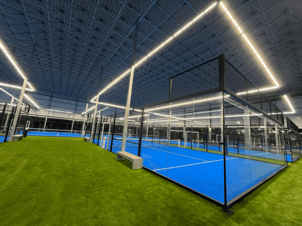 linear lighting for padel court